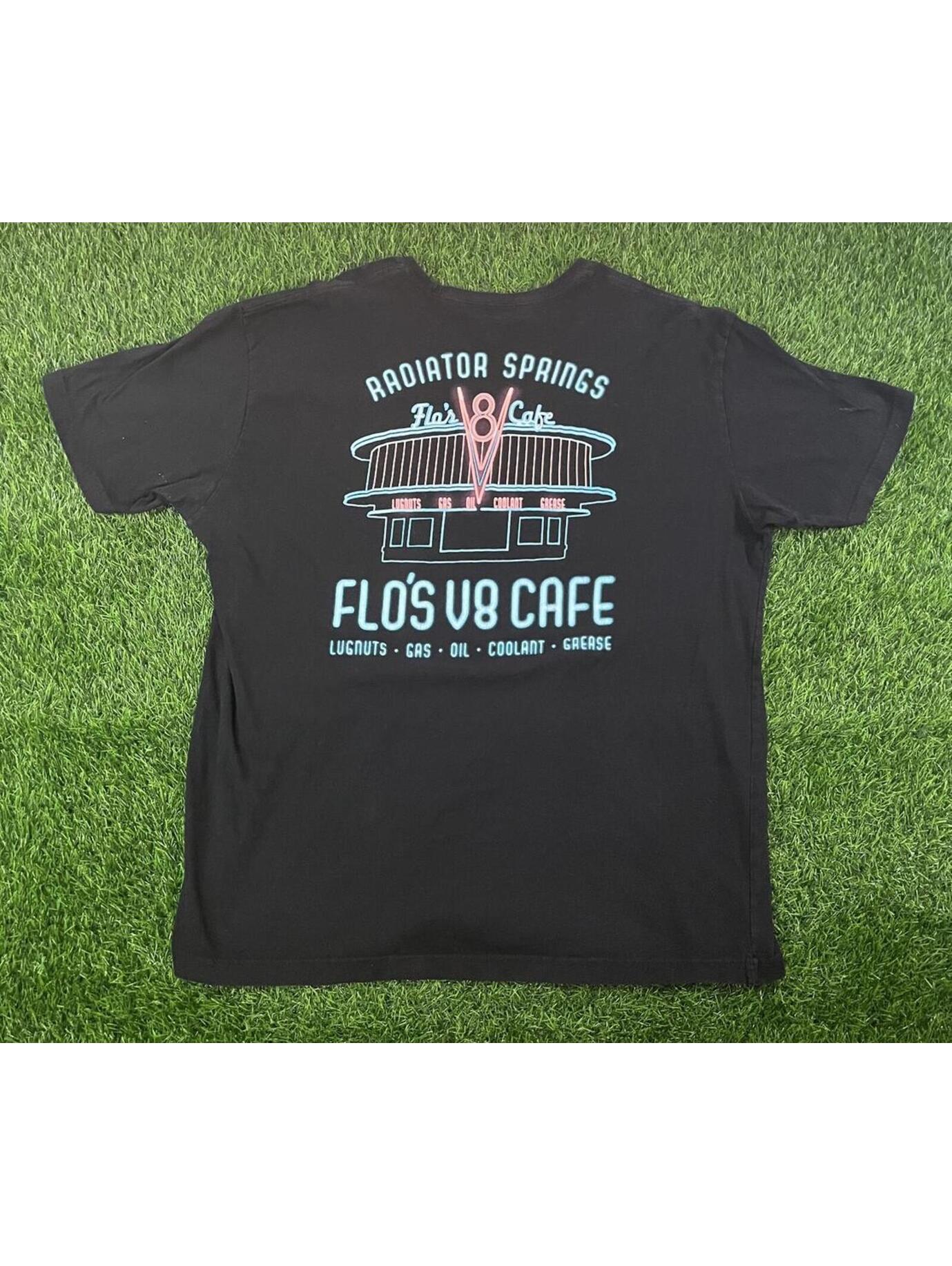 Disney Pixars Cars Flos V8 Cafe Oversized Graphic Print T-Shirt Mens Size Xl